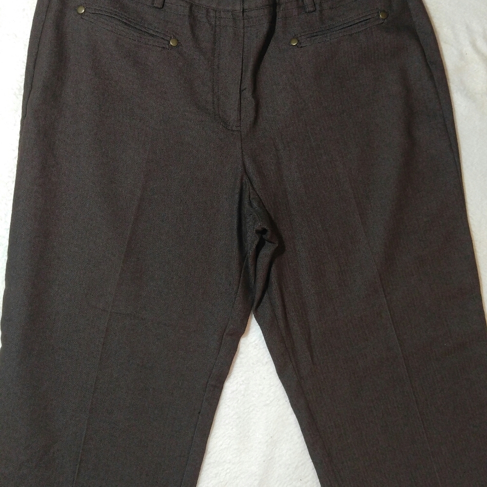 Larry Lavine Stretch Chocolate Brown Dress Pants